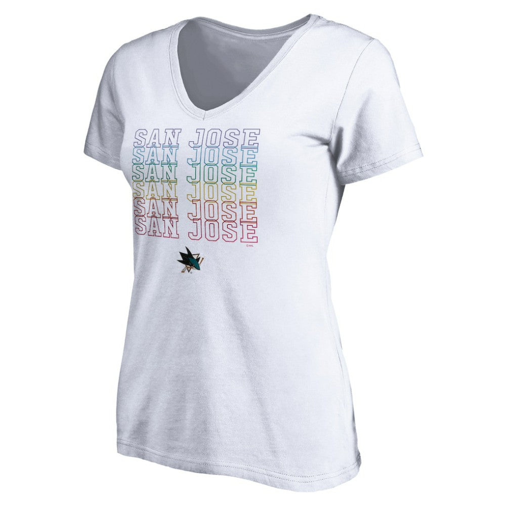 San Jose Sharks Women's City Pride V-Neck T-Shirt Online