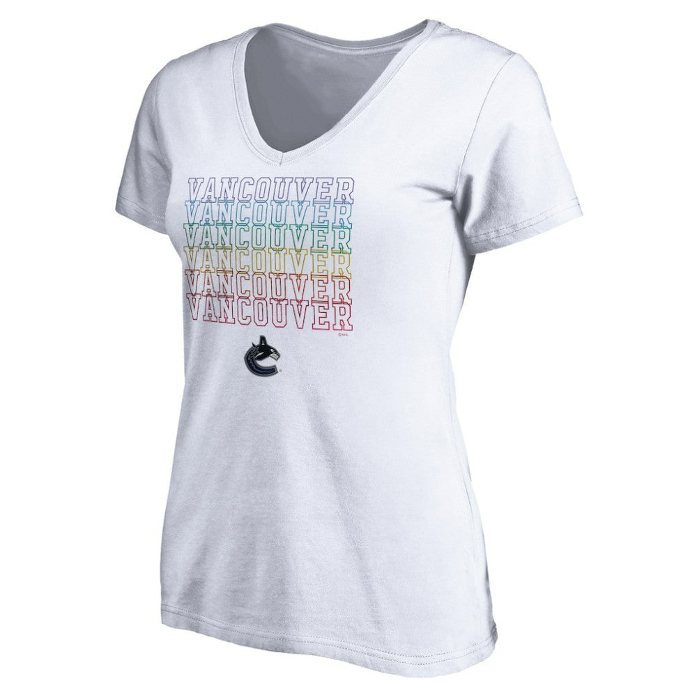 Vancouver Canucks Women's City Pride V-Neck T-Shirt On Sale