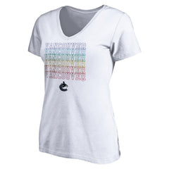 Vancouver Canucks Women's City Pride V-Neck T-Shirt On Sale