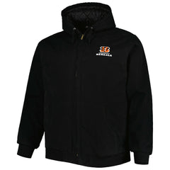 Cincinnati Bengals  Dunbrooke Big & Tall Dakota Canvas Hoodie Full-Zip Jacket