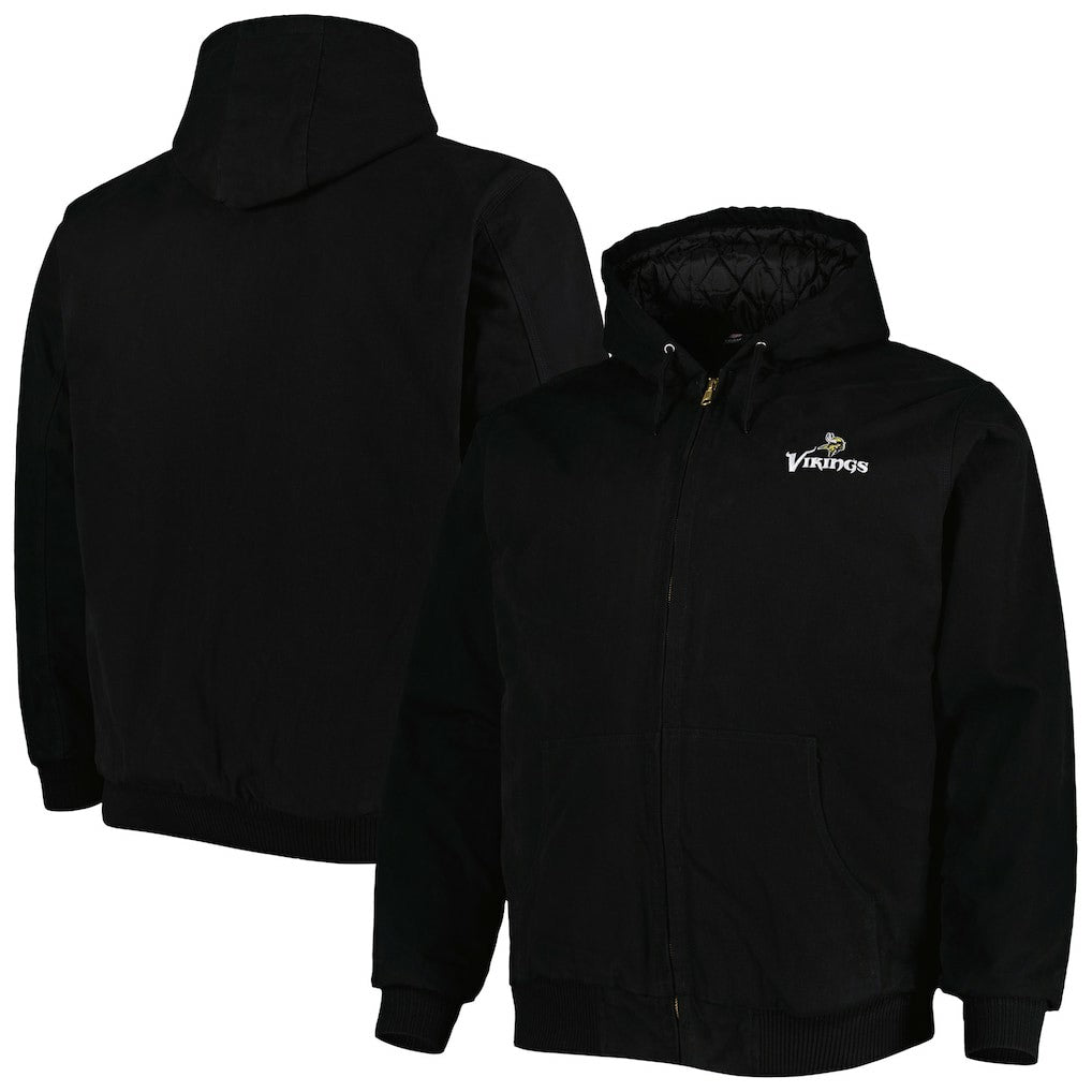 Minnesota Vikings  Dunbrooke Big & Tall Dakota Canvas Hoodie Full-Zip Jacket