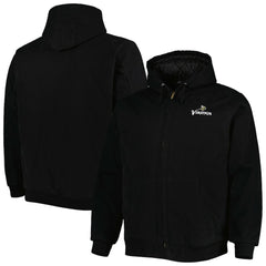 Minnesota Vikings  Dunbrooke Big & Tall Dakota Canvas Hoodie Full-Zip Jacket
