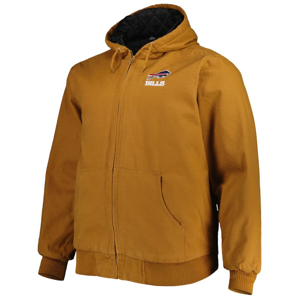 Buffalo Bills  Dunbrooke Big & Tall Dakota Canvas Hoodie Full-Zip Jacket