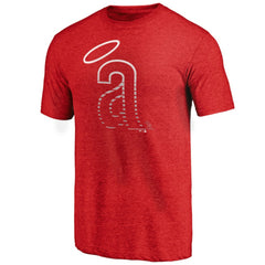 California Angels Cooperstown Weathered Logo Tri-Blend T-Shirt | MLB Outlet