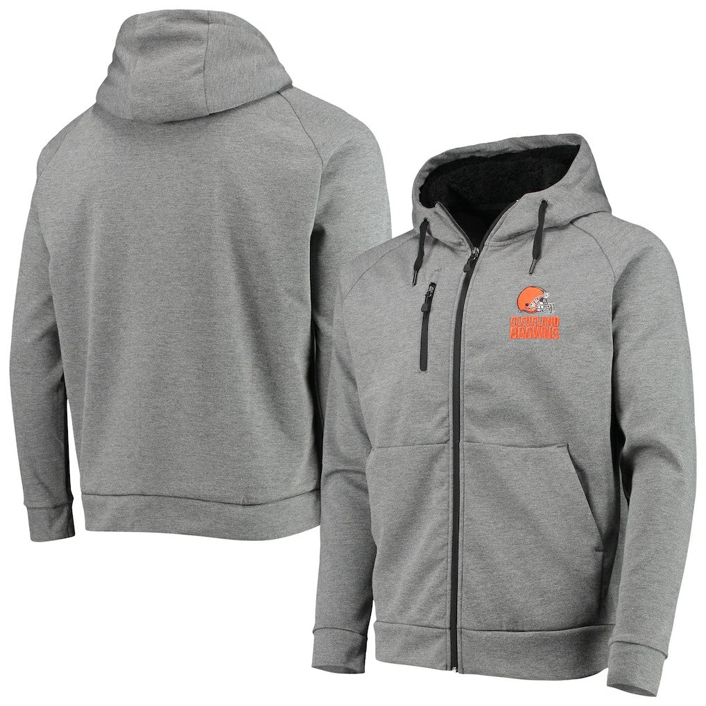 Cleveland Browns  Dunbrooke Shag Tri-Blend Full-Zip Raglan Hoodie