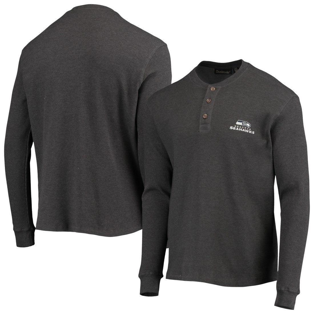 Seattle Seahawks  Dunbrooke Logo Maverick Thermal Henley Long Sleeve T-Shirt