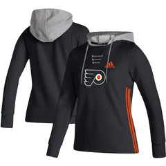 Philadelphia Flyers adidas Women's Skate Lace AEROREADY Pullover Hoodie For Sale
