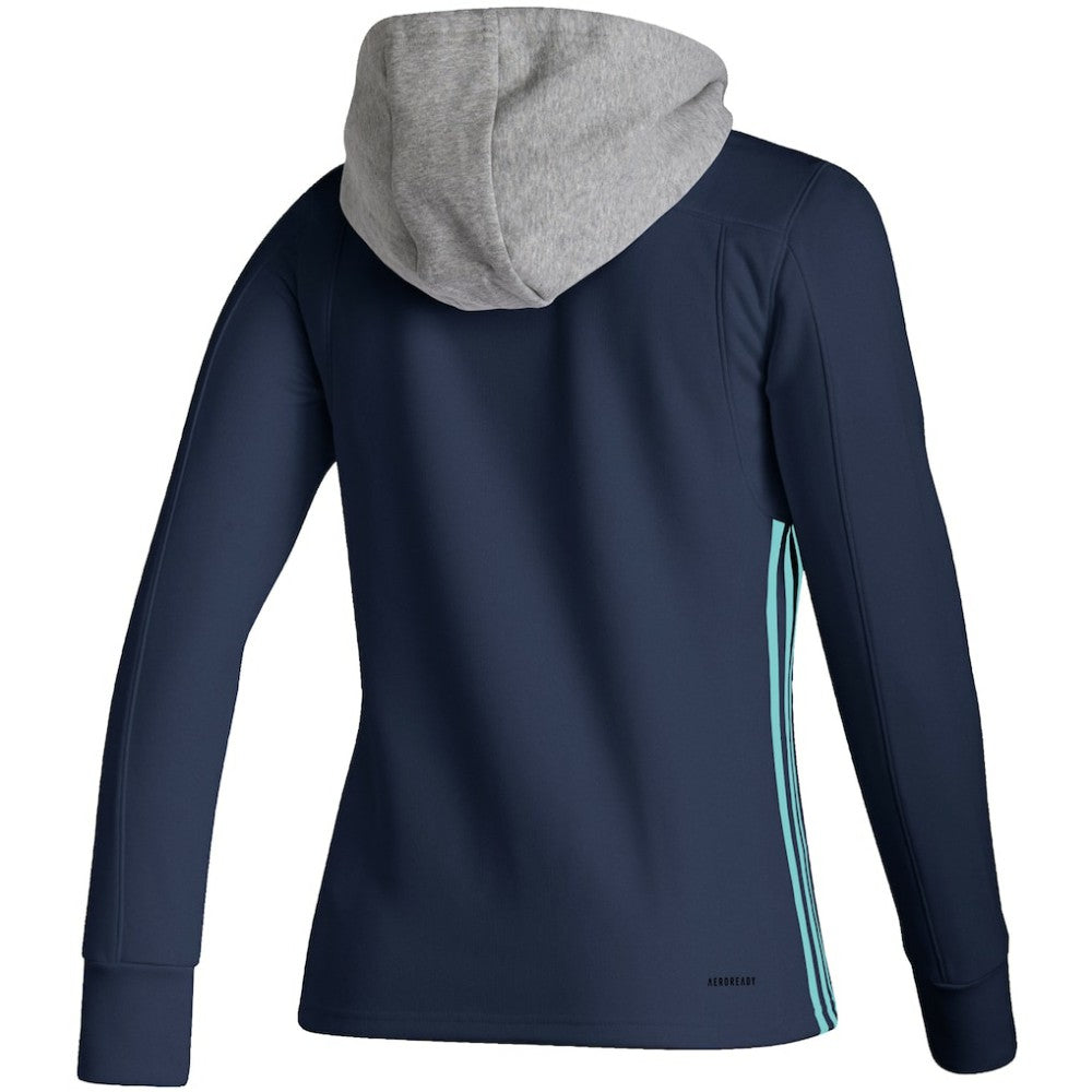 Seattle Kraken adidas Women's Skate Lace AEROREADY Pullover Hoodie Sale
