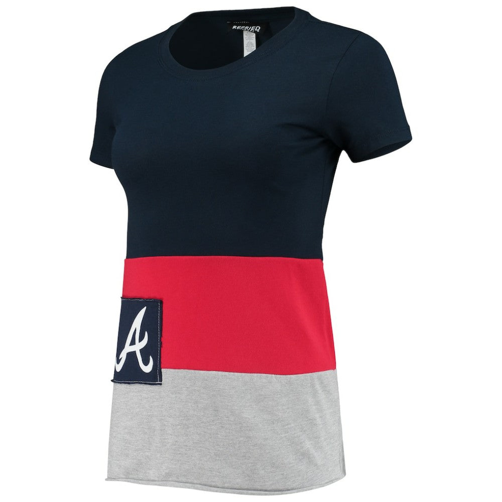 Atlanta Braves Refried Apparel Women's Sustainable Fitted T-Shirt | MLB Discount