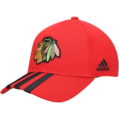 Chicago Blackhawks adidas Locker Room Three Stripe Adjustable Hat Discount