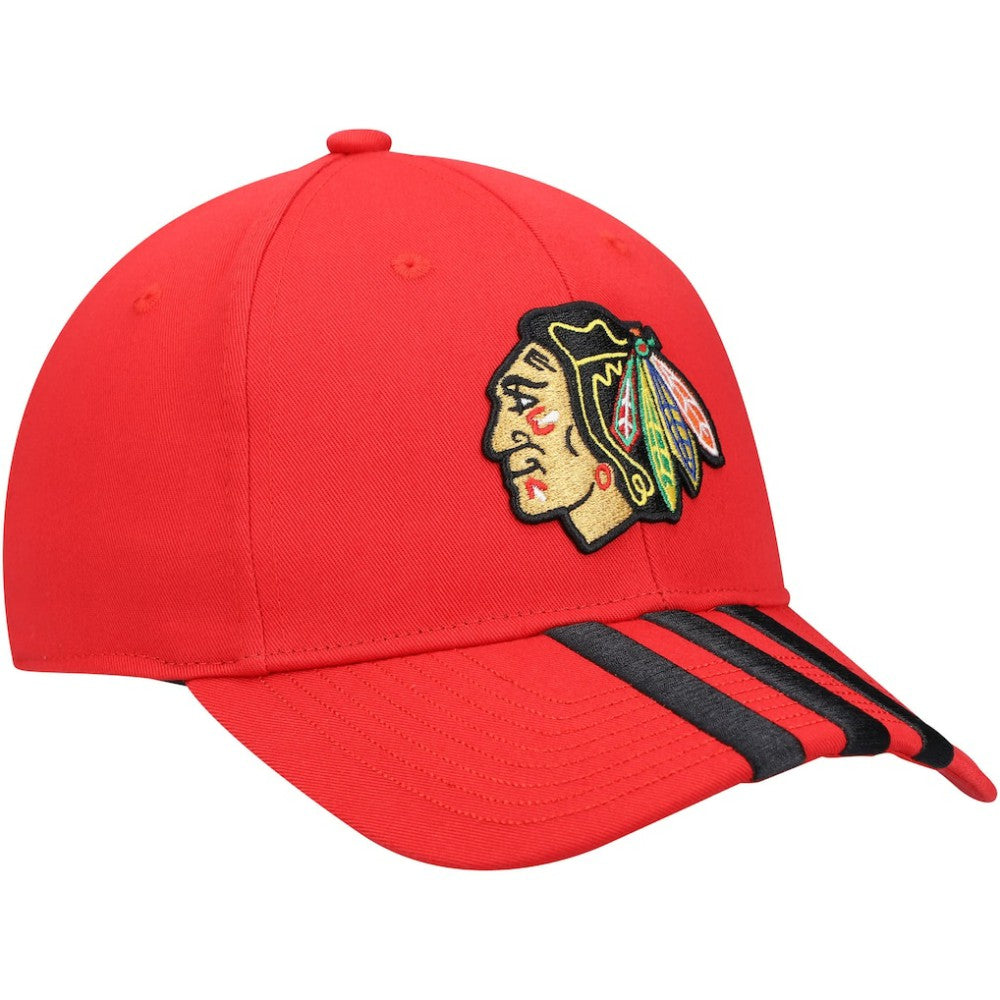 Chicago Blackhawks adidas Locker Room Three Stripe Adjustable Hat Discount