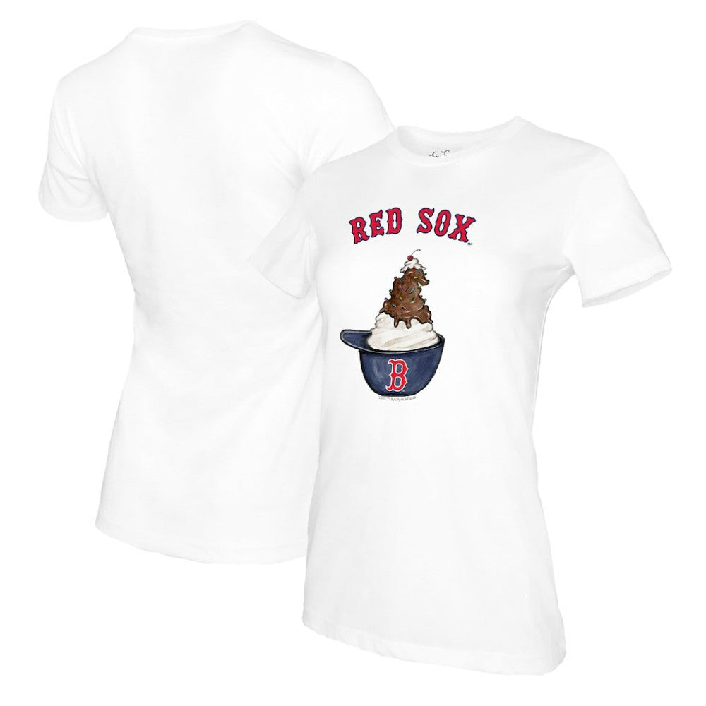 Boston Red Sox Tiny Turnip Women's Sundae Helmet T-Shirt | MLB US