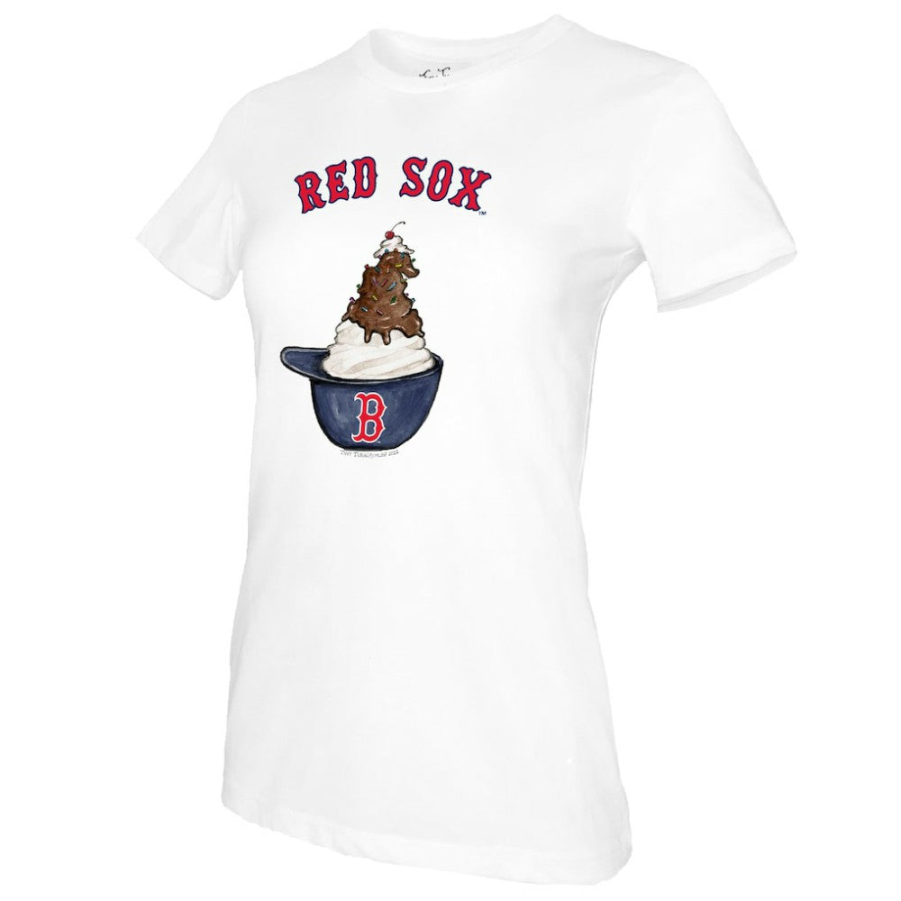 Boston Red Sox Tiny Turnip Women's Sundae Helmet T-Shirt | MLB US