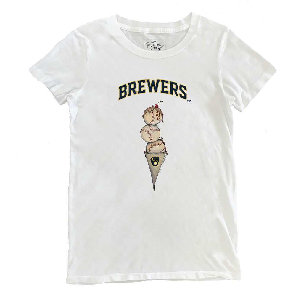 Milwaukee Brewers Tiny Turnip Women's Triple Scoop T-Shirt | MLB Sale