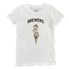 Milwaukee Brewers Tiny Turnip Women's Triple Scoop T-Shirt | MLB Sale
