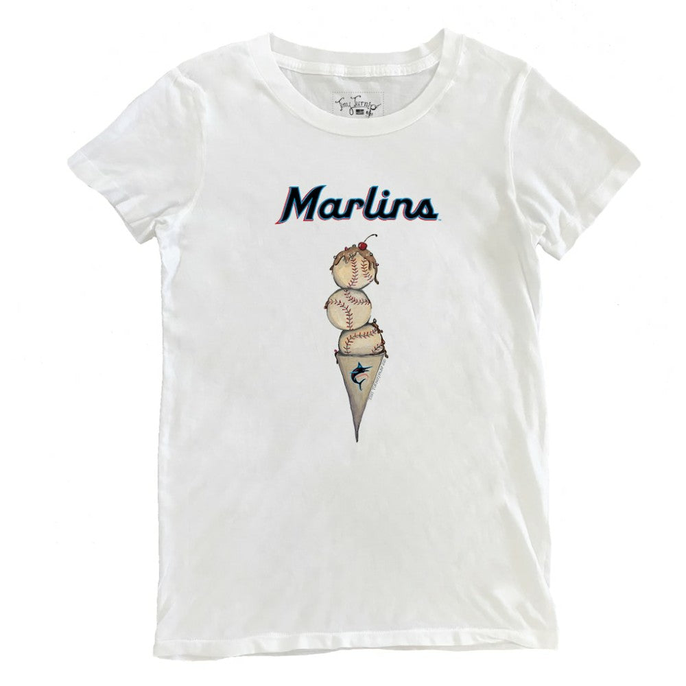 Miami Marlins Tiny Turnip Women's Triple Scoop T-Shirt | MLB Shop