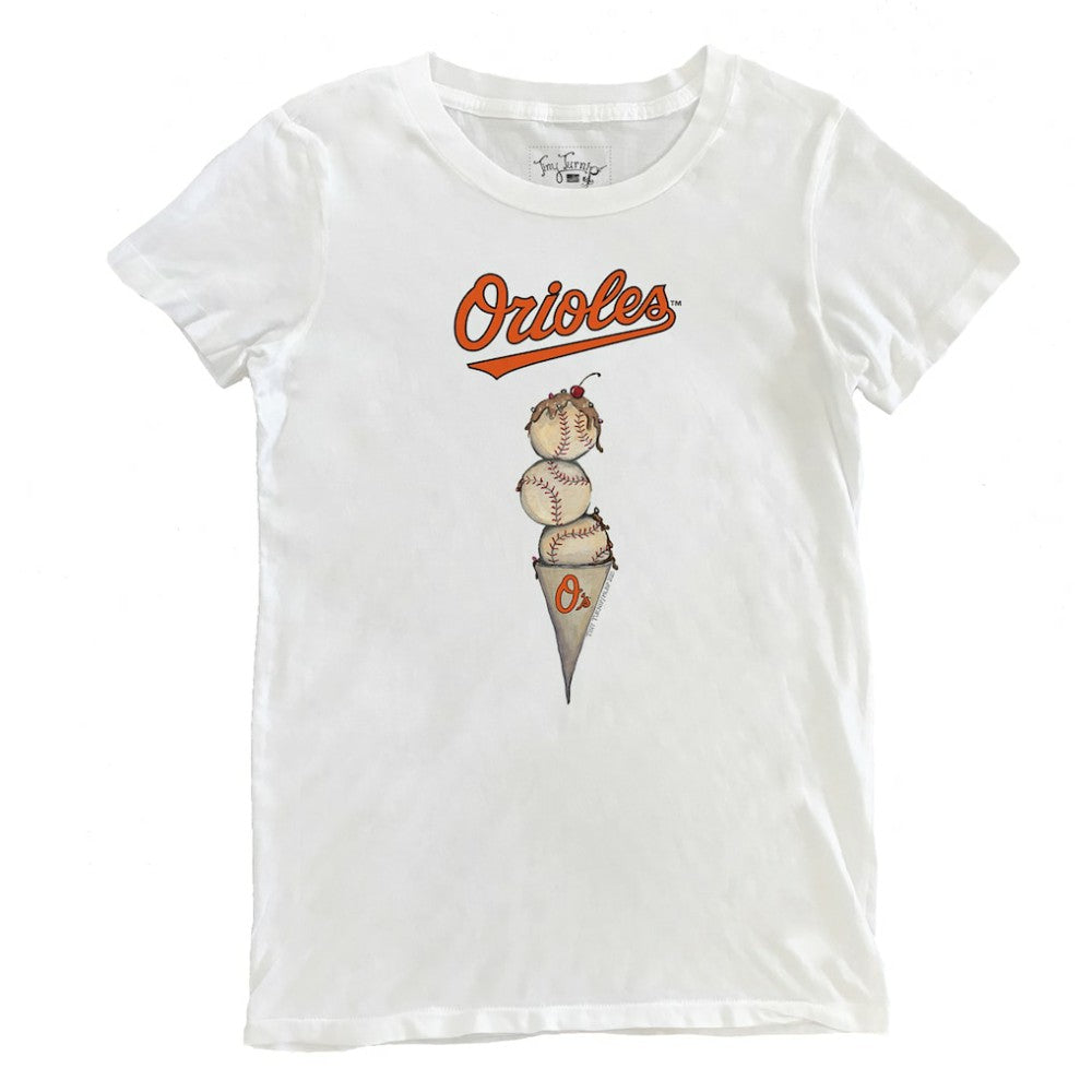 Baltimore Orioles Tiny Turnip Women's Triple Scoop T-Shirt | MLB New
