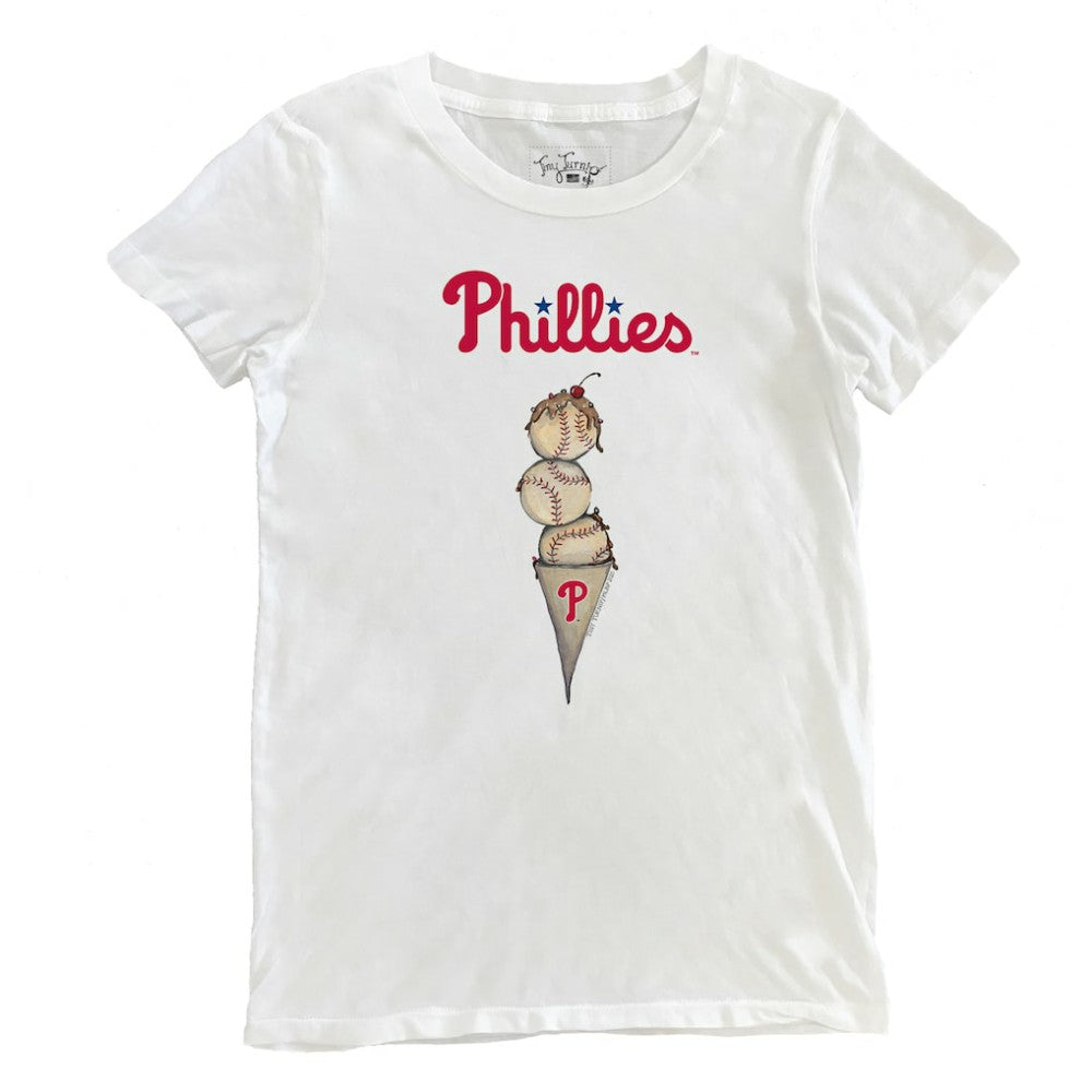 Philadelphia Phillies Tiny Turnip Women's Triple Scoop T-Shirt | MLB US