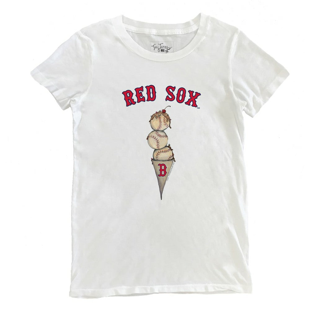 Boston Red Sox Tiny Turnip Women's Triple Scoop T-Shirt | MLB For sale