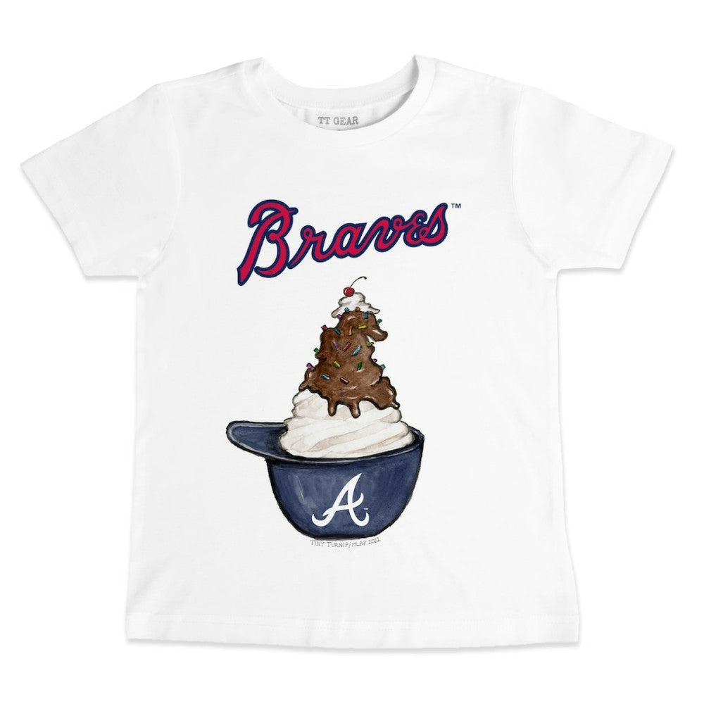 Atlanta Braves Tiny Turnip Youth Sundae Helmet T-Shirt | MLB Near me