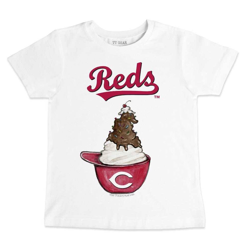 Cincinnati Reds Tiny Turnip Youth Sundae Helmet T-Shirt | MLB Near me