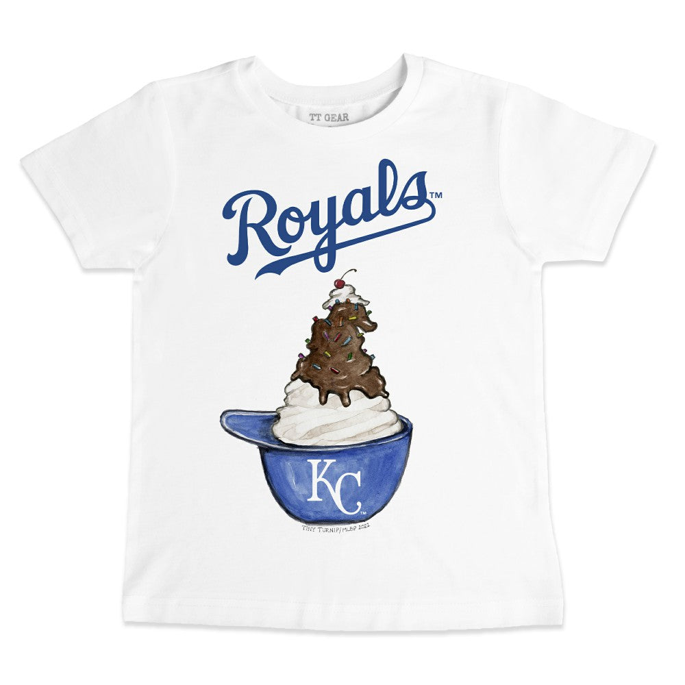 Kansas City Royals Tiny Turnip Youth Sundae Helmet T-Shirt | MLB New