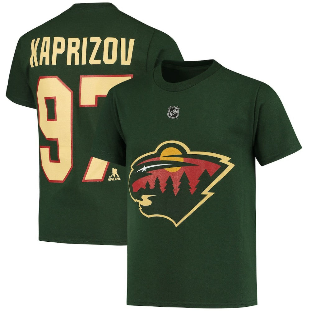 Kirill Kaprizov Minnesota Wild Youth Player Name & Number T-Shirt Discount