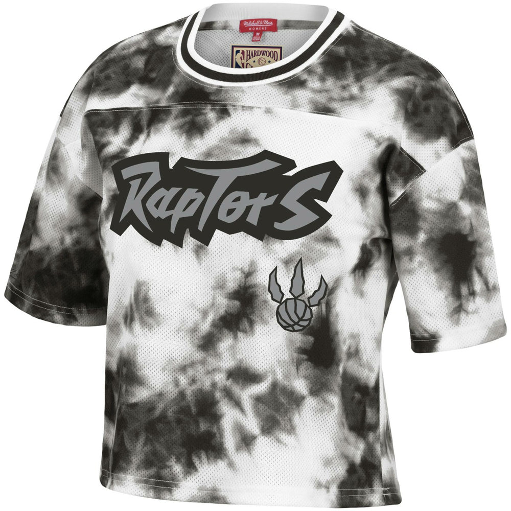 Toronto Raptors Women's Hardwood Classics Tie-Dye Cropped T-Shirt Online