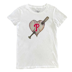 Philadelphia Phillies Tiny Turnip Women's Heart Bat T-Shirt | MLB Outlet