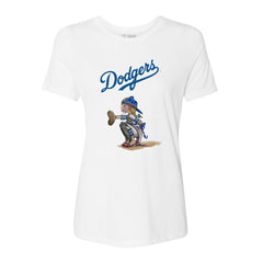 Los Angeles Dodgers Tiny Turnip Women's Kate the Catcher T-Shirt | MLB For sale