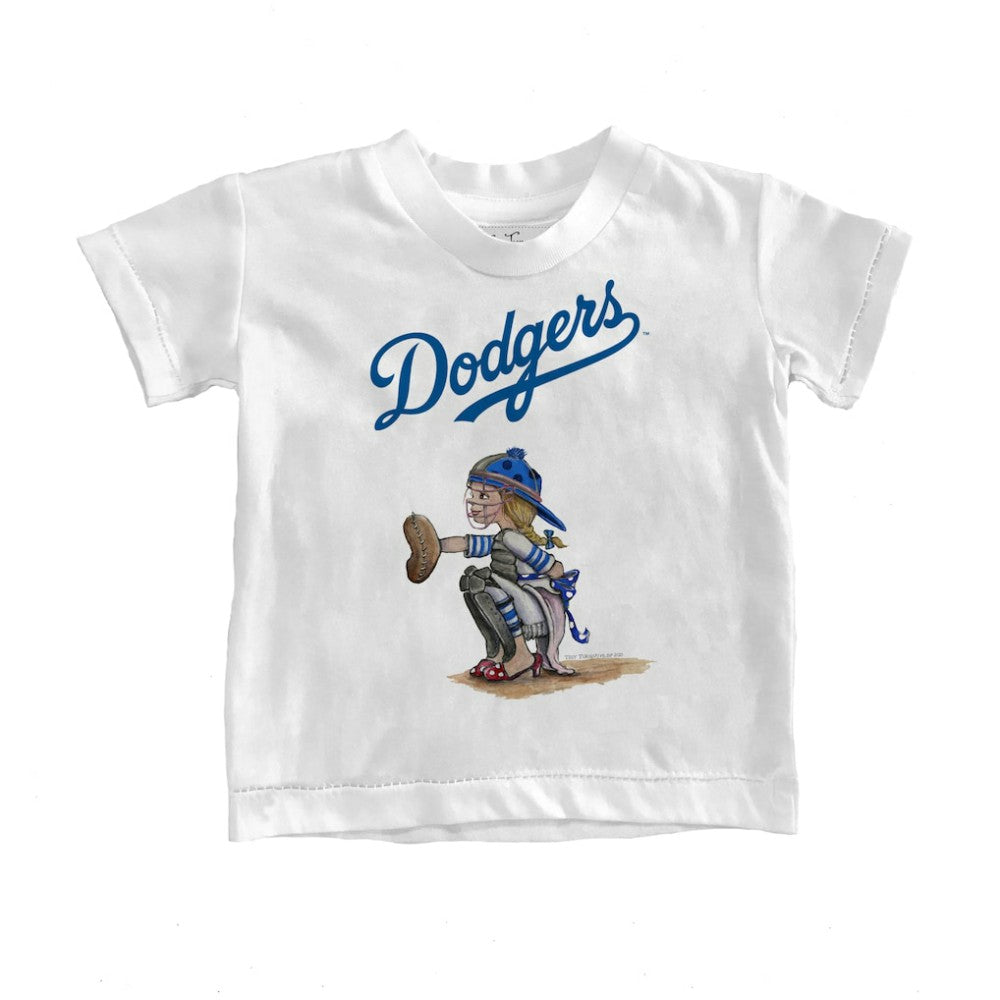 Los Angeles Dodgers Tiny Turnip Youth Kate the Catcher T-Shirt | MLB Outlet