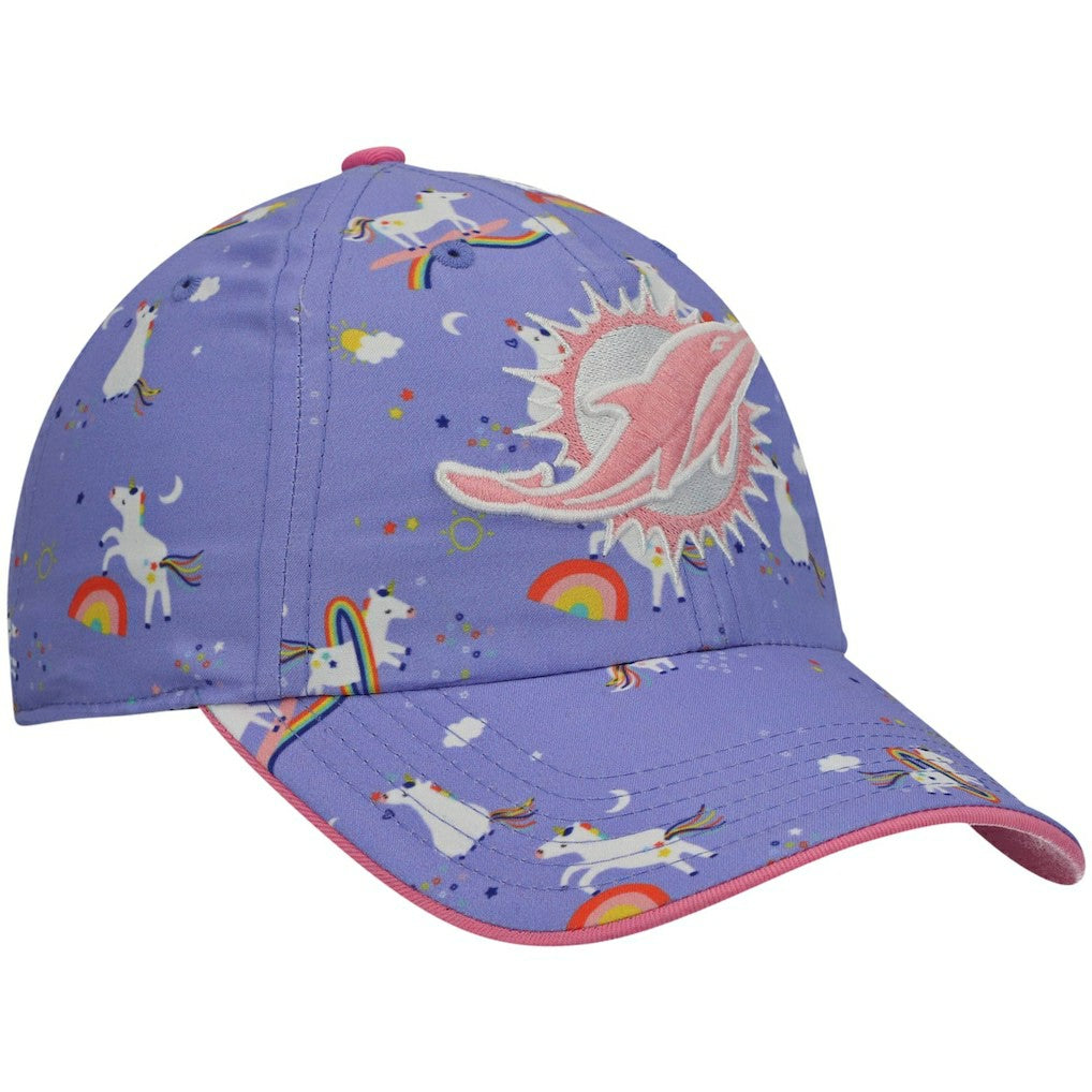 Miami Dolphins 47 brand '47 Girls Preschool Unicorn Clean Up Adjustable Hat