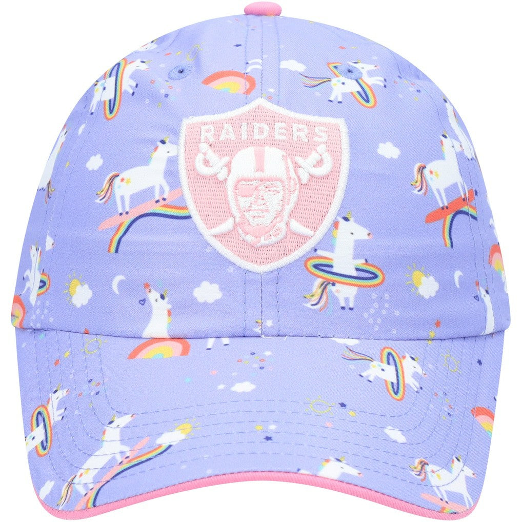 Las Vegas Raiders 47 brand '47 Girls Preschool Unicorn Clean Up Adjustable Hat