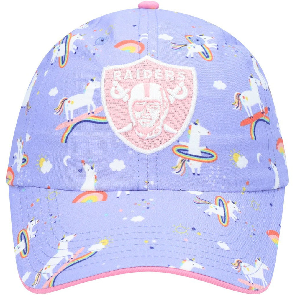 Las Vegas Raiders 47 brand '47 Girls Preschool Unicorn Clean Up Adjustable Hat