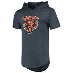 Chicago Bears  Majestic Threads Primary Logo Tri-Blend Hoodie T-Shirt