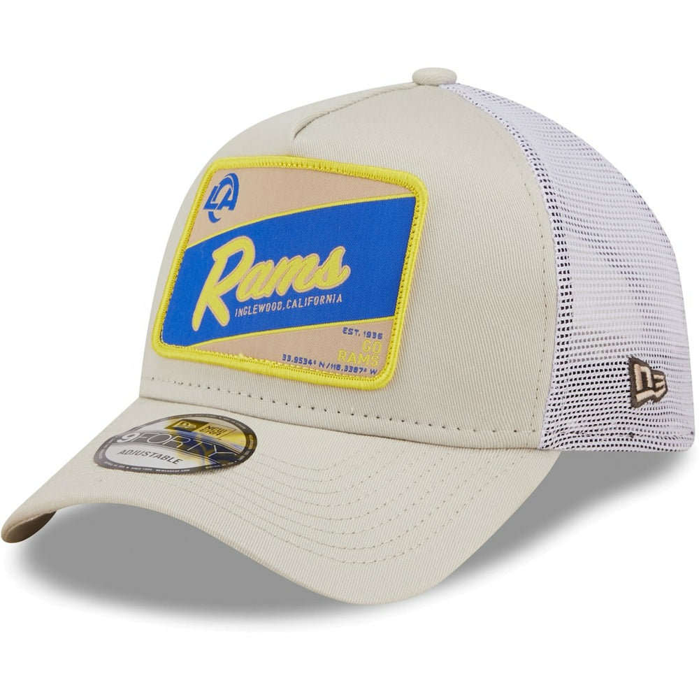 Los Angeles Rams New Era Happy Camper A-Frame Trucker 9FORTY Snapback Hat