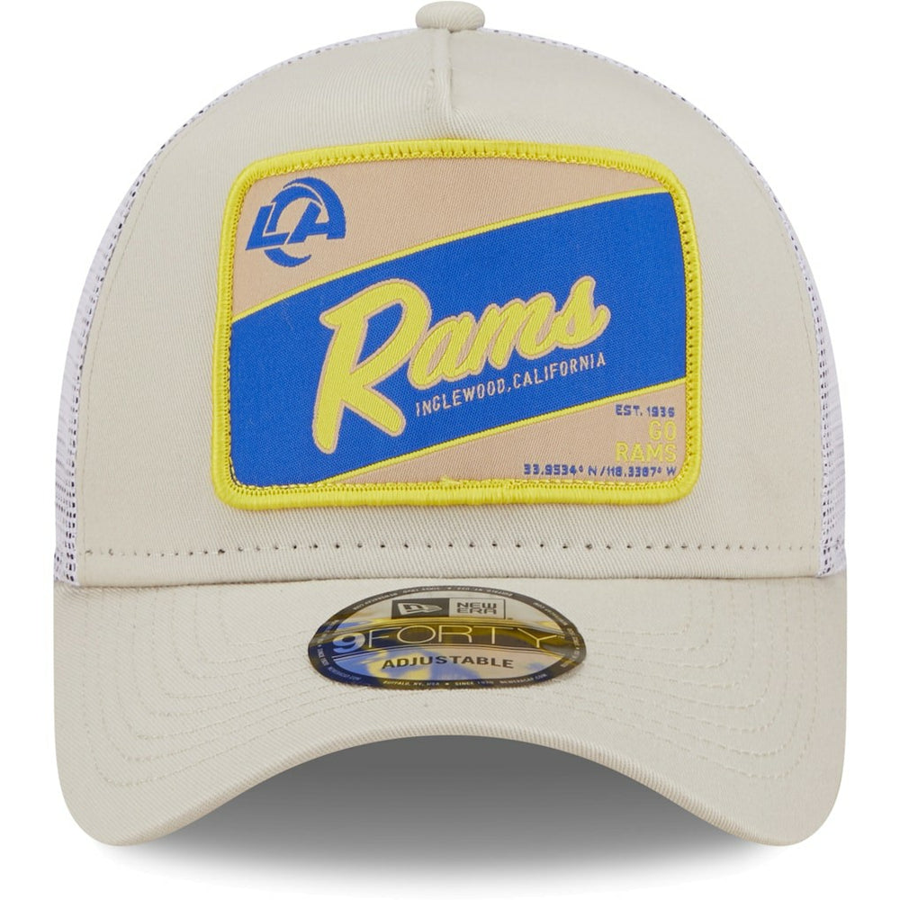 Los Angeles Rams New Era Happy Camper A-Frame Trucker 9FORTY Snapback Hat