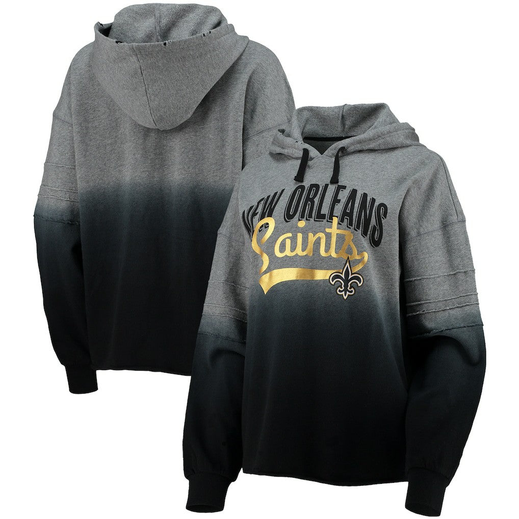 New Orleans Saints  Touch Women's Superstar Dip-Dye Pullover Hoodie