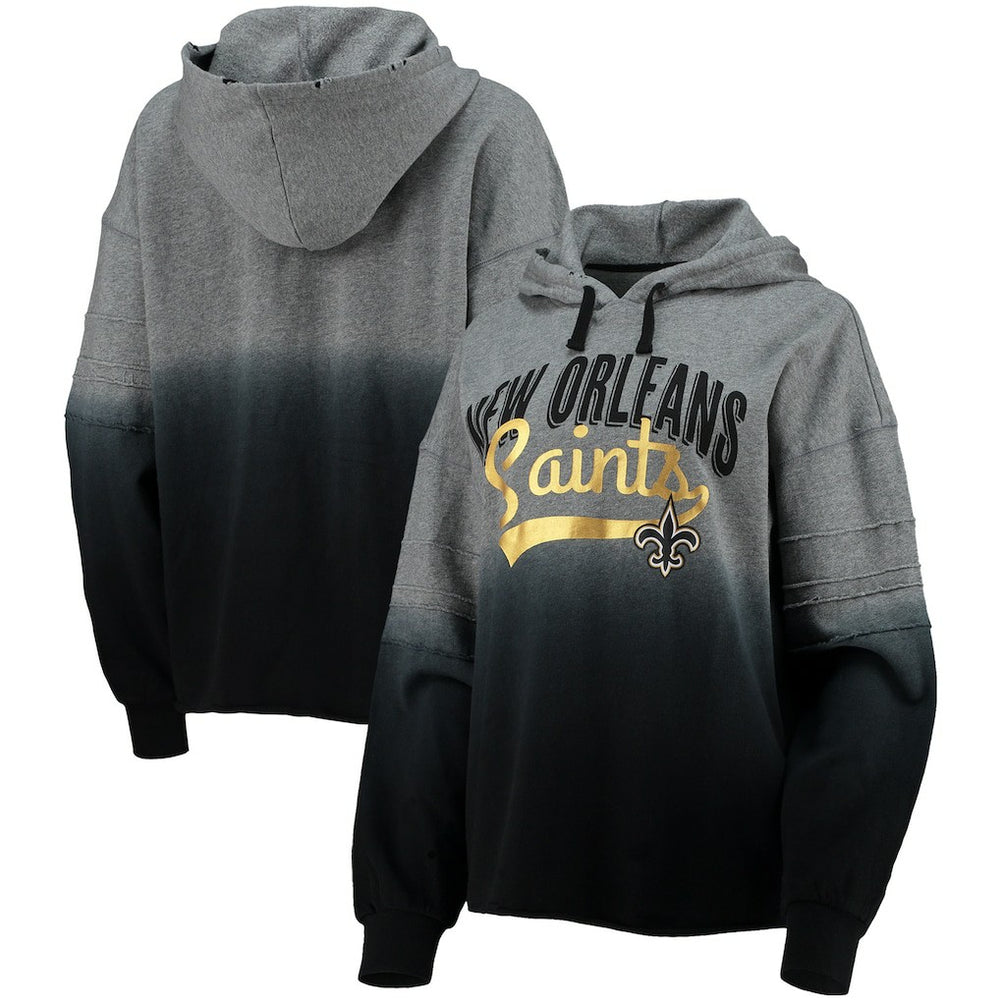 New Orleans Saints  Touch Women's Superstar Dip-Dye Pullover Hoodie