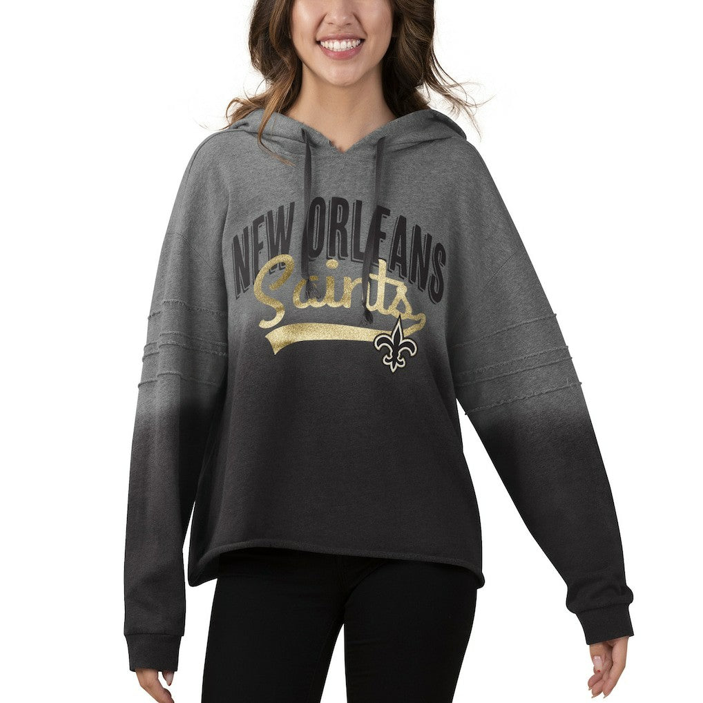 New Orleans Saints  Touch Women's Superstar Dip-Dye Pullover Hoodie