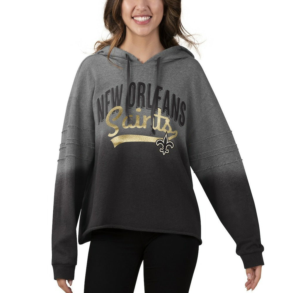 New Orleans Saints  Touch Women's Superstar Dip-Dye Pullover Hoodie