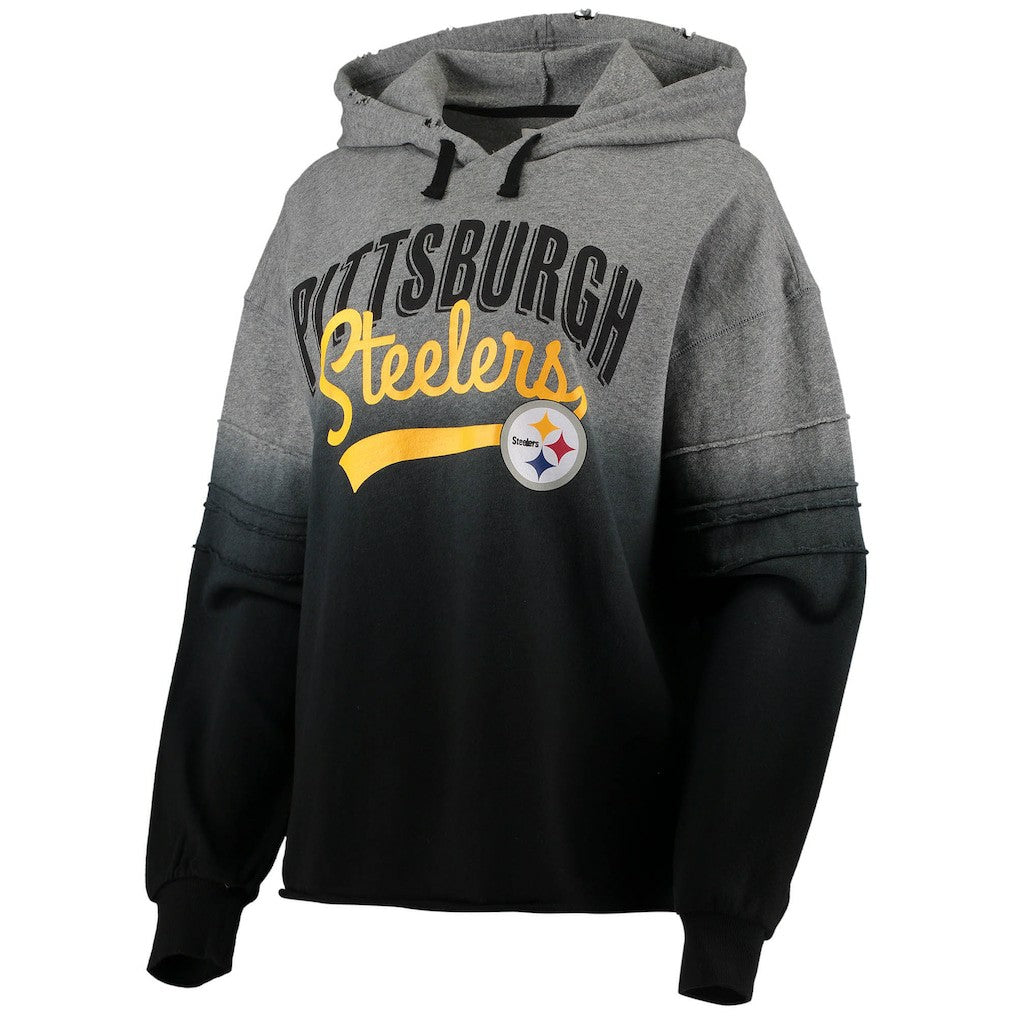 Pittsburgh Steelers  Touch Women's Superstar Dip-Dye Pullover Hoodie