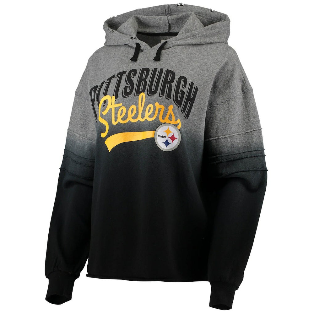 Pittsburgh Steelers  Touch Women's Superstar Dip-Dye Pullover Hoodie
