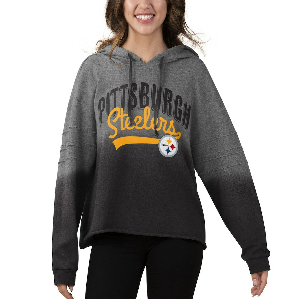 Pittsburgh Steelers  Touch Women's Superstar Dip-Dye Pullover Hoodie