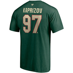 Kirill Kaprizov Minnesota Wild Fanatics Authentic Stack Name & Number T-Shirt Outlet