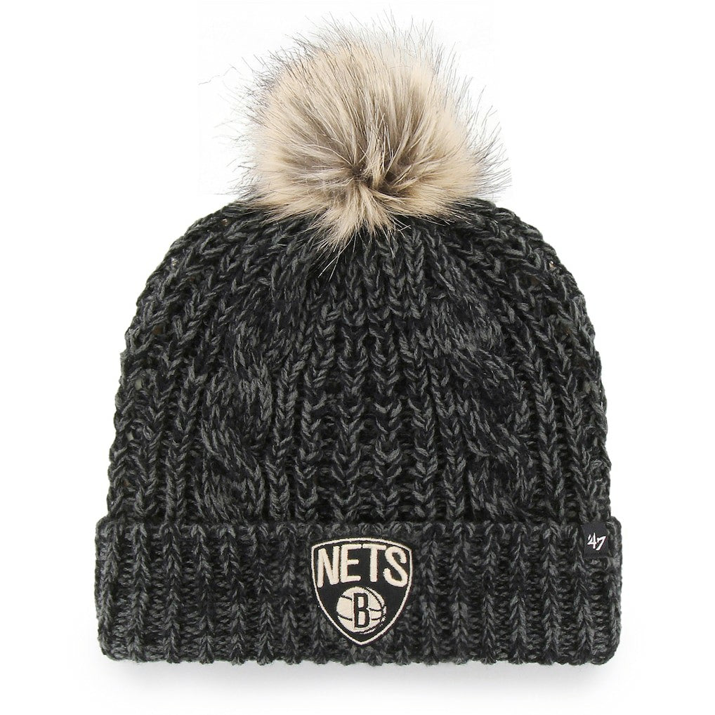 Brooklyn Nets '47 Women's Meeko Cuffed Knit Hat with Pom Discount