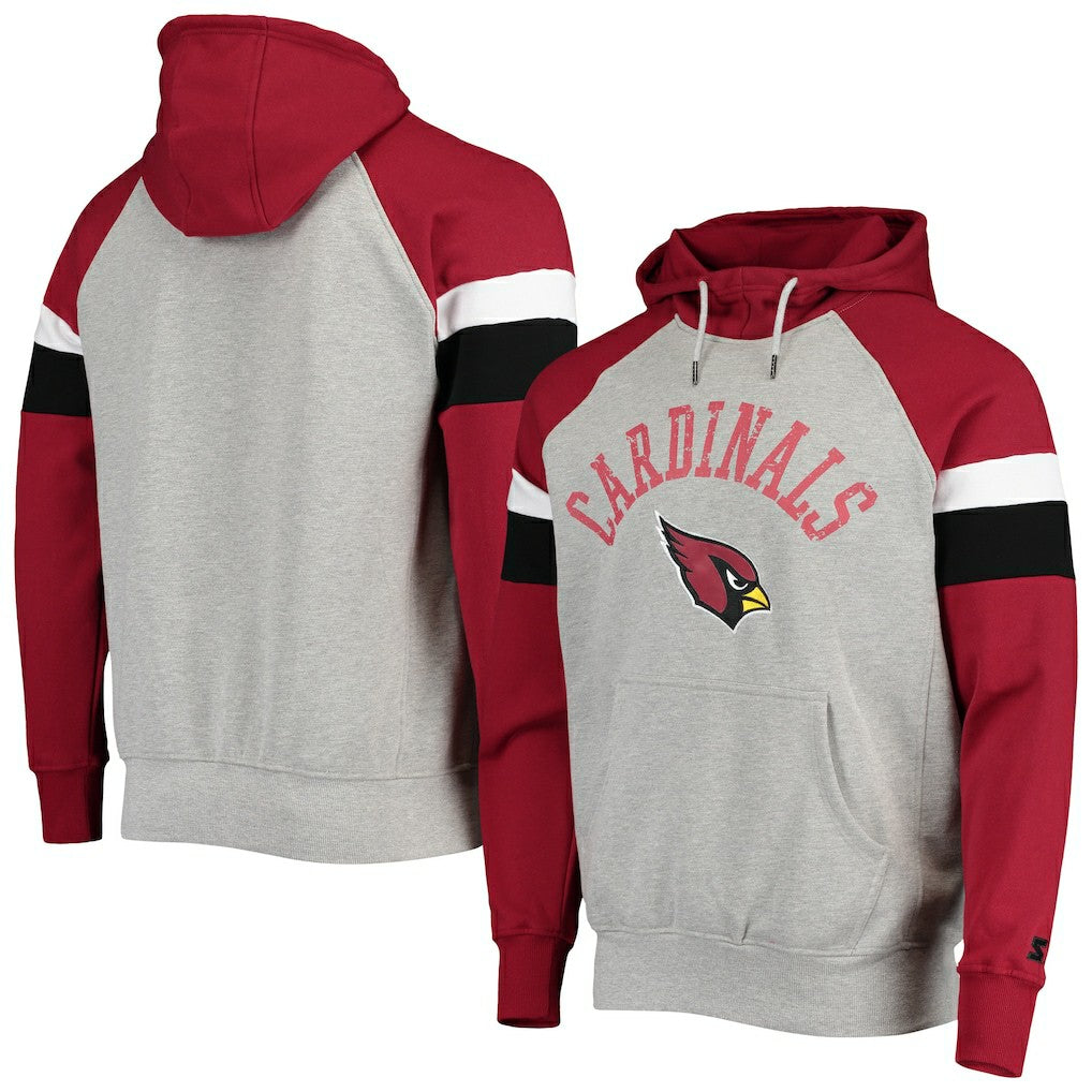 Arizona Cardinals  Starter Home Run Raglan Pullover Hoodie