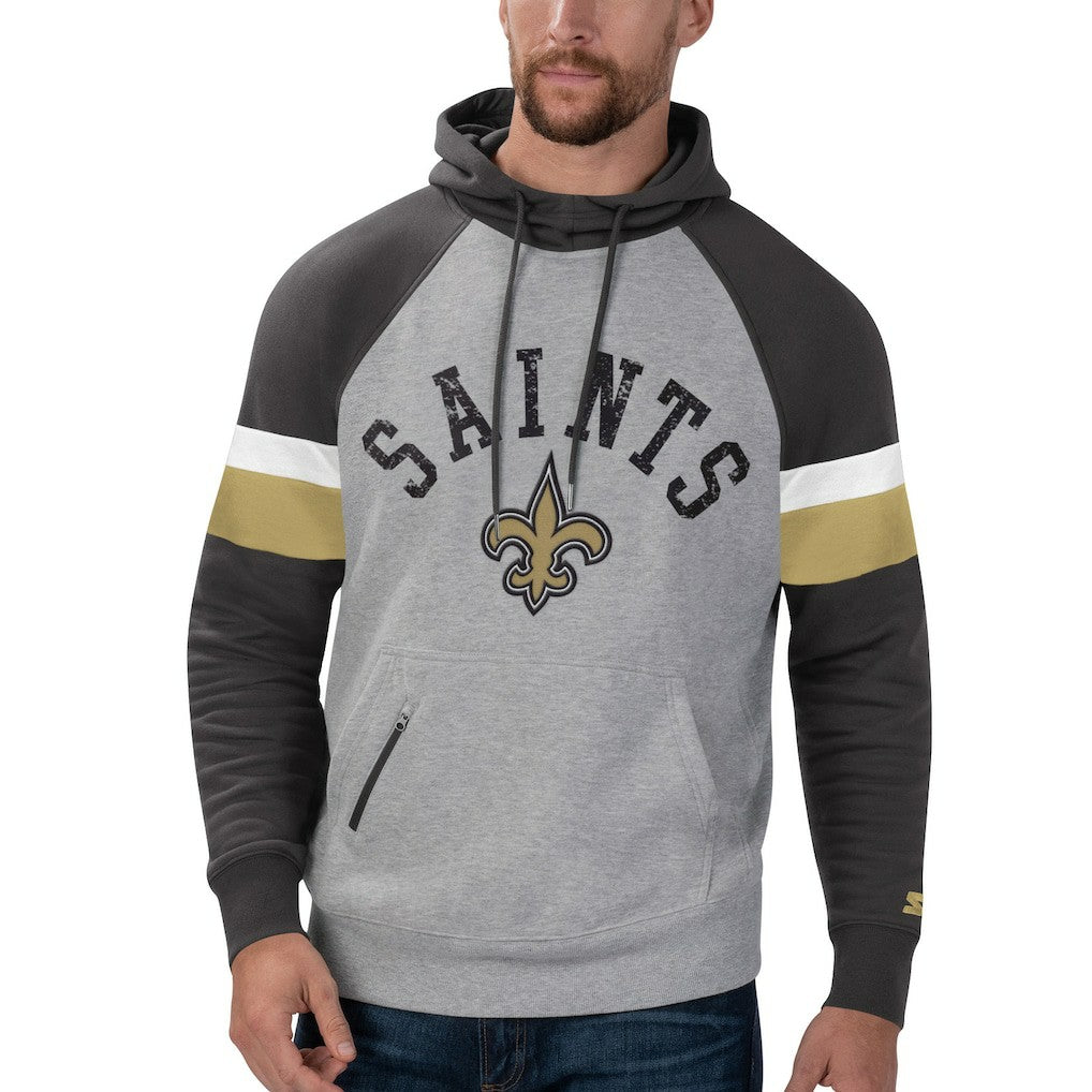 New Orleans Saints  Starter Home Run Raglan Pullover Hoodie
