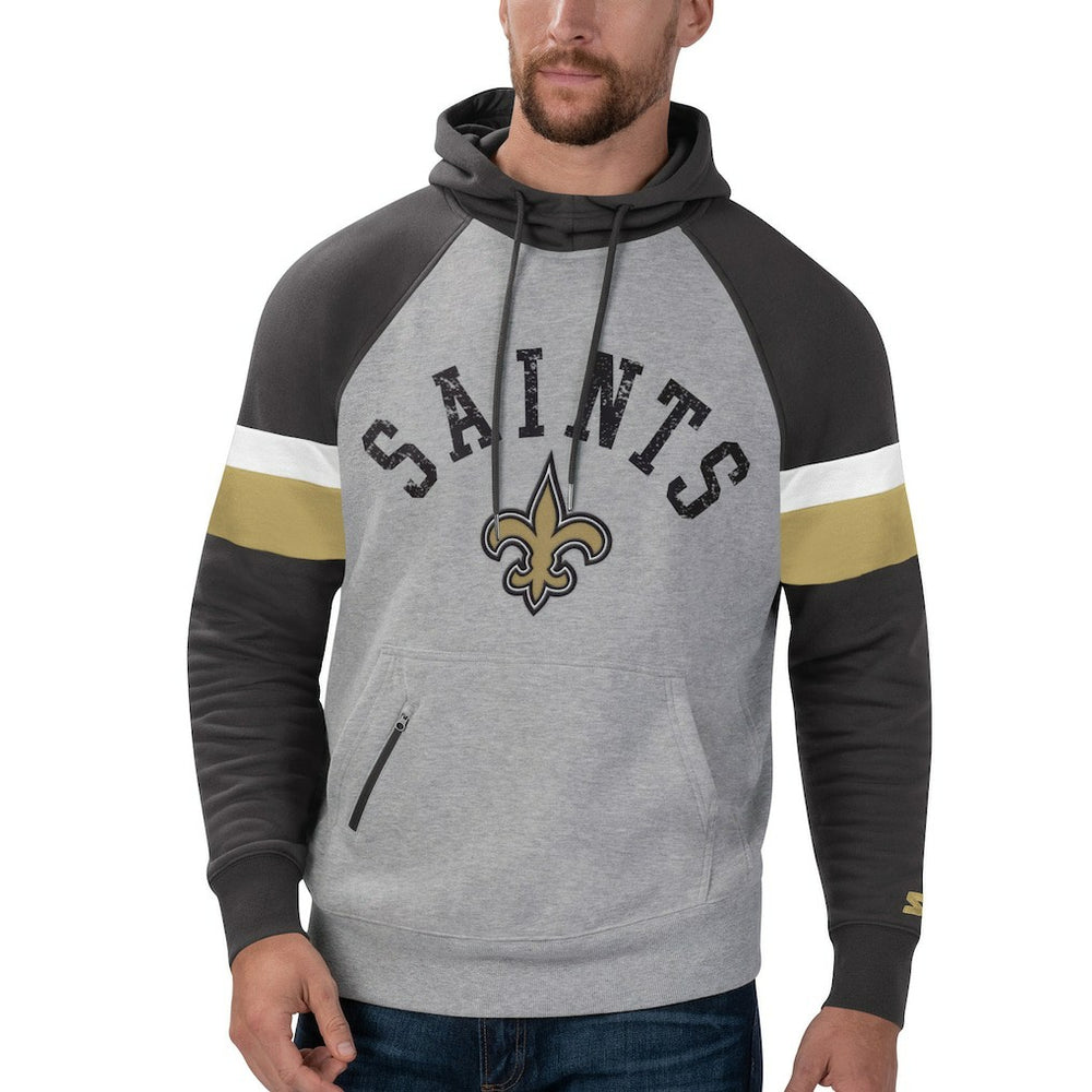 New Orleans Saints  Starter Home Run Raglan Pullover Hoodie