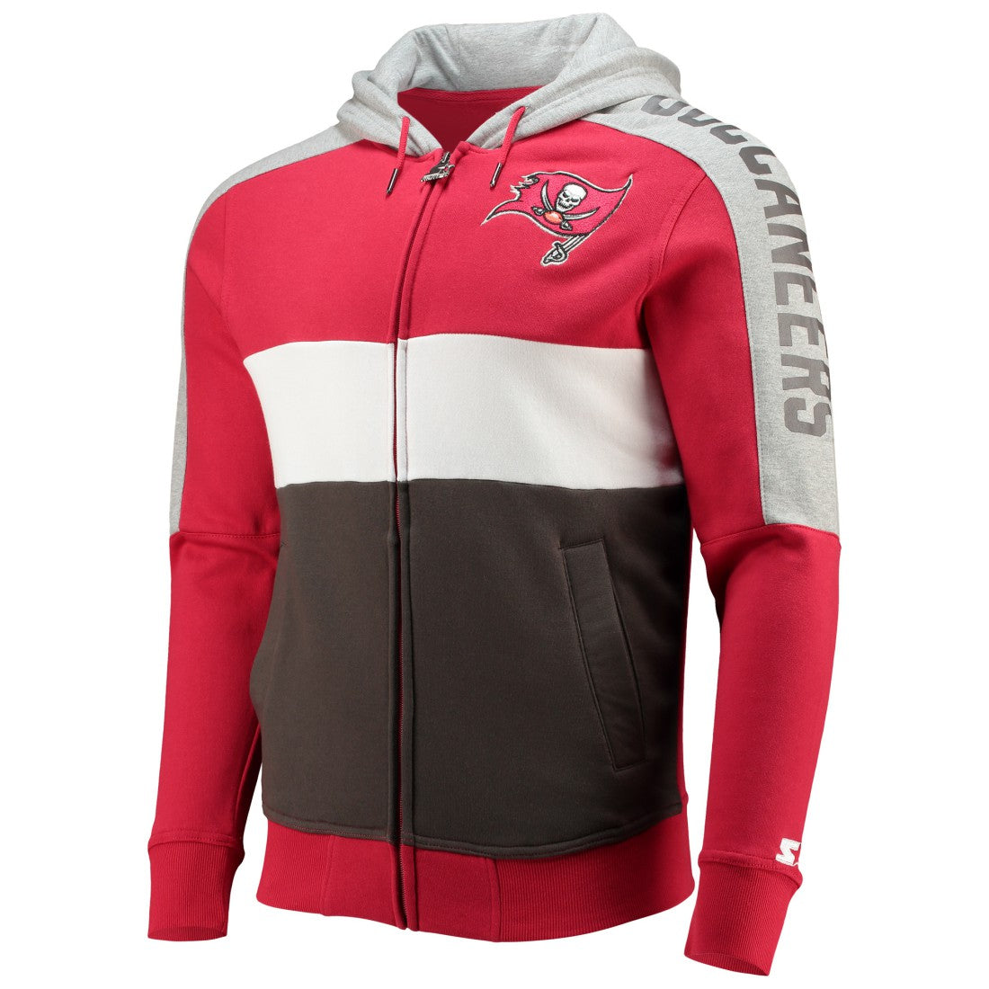 Tampa Bay Buccaneers  Starter Playoffs Color Block Full-Zip Hoodie